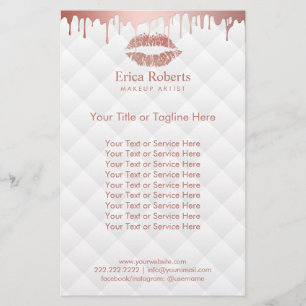 Makeup Artist Roos Gold Lips Modern Beauty Salon Flyer
