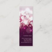 Makeup Artist - Roze schoonheid Glitter Compact Mini Visitekaartje (Achterkant)