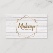 Makeup Artist Rustic Wood Geometric Terrarium Visitekaartje (Voorkant)
