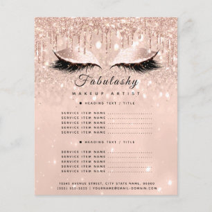 Makeup Artist Salon Glitter Flyer Roos Price List2