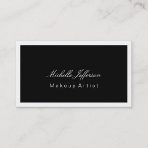 Makeup Artist Script Black White Visitekaartje