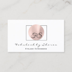 Makeup Artist SPA Lashes Roos Logo Monogram Visitekaartje