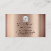 Makeup Artist Studio Brown houdt Logo QR Code Logo Visitekaartje (Achterkant)