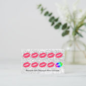 Makeup Artist Trendy Silver Sequins Loyalty Punch (Staand voorkant)