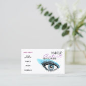 Makeup Artist Visitekaartje (Staand voorkant)