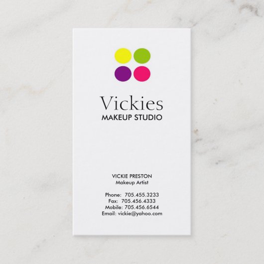 Makeup Artist Visitekaartje (Voorkant)