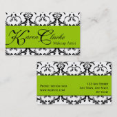 Makeup Artist Visitekaartje Damask (Voorkant / Achterkant)
