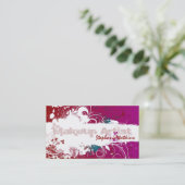 Makeup Artist Visitekaartje Grunge Splatter Red (Staand voorkant)