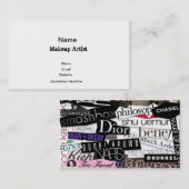 Makeup Artist Visitekaartje - Merken (Voorkant / Achterkant)