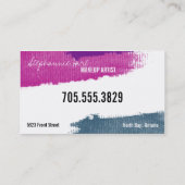 Makeup Artist Visitekaartje Modern Grunge Monogram (Achterkant)