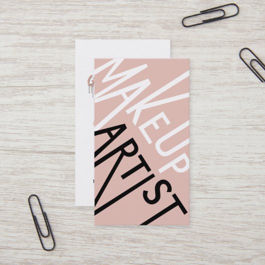 Makeup Artist Visitekaartjes (Voorkant / Achterkant in situ)