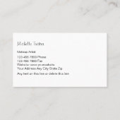 Makeup Artist Visitekaartjes (Achterkant)