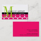 Makeup Artist Visitekaartjes Hot Pink (Voorkant / Achterkant)