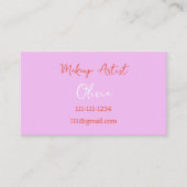 MAKEUP ARTISTE CARTE DE VISITE ROSE ET ROUGE (Devant)