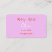MAKEUP ARTISTE CARTE DE VISITE ROSE ET ROUGE (Devant)