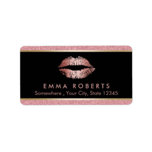 Makeup artistiek modern Roos Gold Glitter Lips Sal Etiket