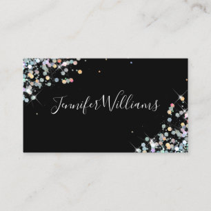 Makeup artistist holografisch glitter modern elan visitekaartje