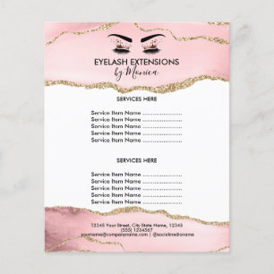 Makeup Beauty Lashes Salon Blush Pink Girly Modern Flyer