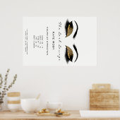 Makeup Beauty Salon Browns Openinguren Chocolate Poster (Keuken)