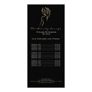 Makeup Beauty Salon Name Black Spa Logo Black Gold Reclamekaart