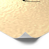 Makeup Beauty Salon Name Gold Luxury Eyebrows Poster (Hoek)