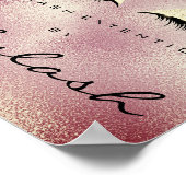 Makeup Beauty Salon Name Gold RoseGlitter Eyebrows Poster (Hoek)