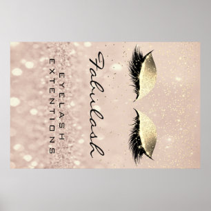 Makeup Beauty Salon Name Roos Glam Eyebrow Poster