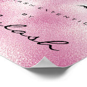 Makeup Beauty Salon Name Silver Glitter Pink Poster (Hoek)