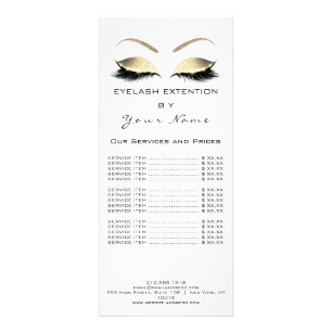 Makeup Beauty Salon Name White Gold Black Eyebrows Reclamekaart