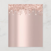 Makeup Beauty Salon Pink Glitter Flyer Brows Lash (Achterkant)