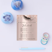 Makeup Beauty Salon Pink Glitter Flyer Lashes (Enkel)