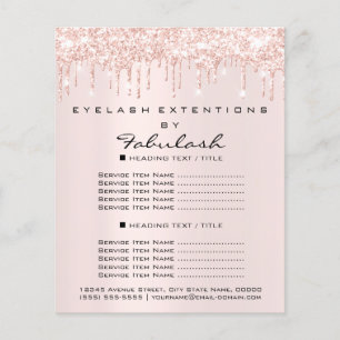 Makeup Beauty Salon Pink Glitter Flyer Spark Drive