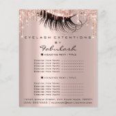 Makeup Beauty Salon Pink Glitter Flyer Spark Roos (Voorkant)