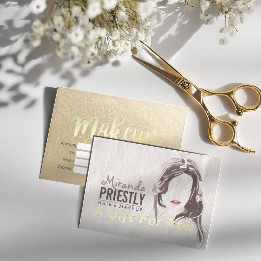 Makeup Beauty Salon Pink & Gold Gift Certificate Kortingskaartje
