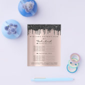 Makeup Beauty Salon Roos Glitter Flyer Black Drive (Enkel)