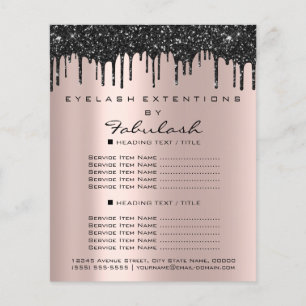 Makeup Beauty Salon Roos Glitter Flyer Black Drive