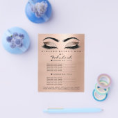 Makeup Beauty Salon Roos Glitter Flyer Browns Lash (Enkel)