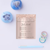 Makeup Beauty Salon Roos Glitter Flyer Drip 2 Pagi (Enkel)