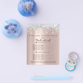 Makeup Beauty Salon Roos Glitter Flyer Grey Driver (Enkel)