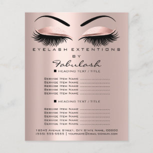 Makeup Beauty Salon Roos Glitter Flyer Lash Brows