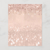 Makeup Beauty Salon Roos Glitter Flyer-prijzen Flyer (Achterkant)