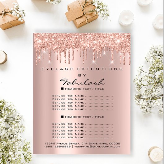 Makeup Beauty Salon Roos Glitter Flyer Spark Drive