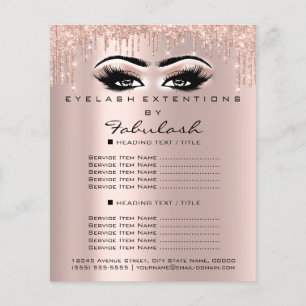 Makeup Beauty Salon Roos Glitter Flyer Spark Eyes
