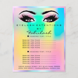 Makeup Beauty Salon Roos Glitter Holografen Flyer