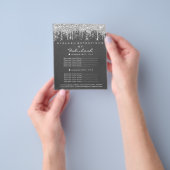 Makeup Beauty Salon Silver drijft grijs Kraft Flyer (Hand)