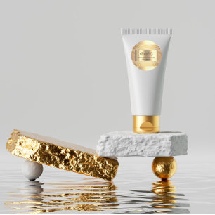 Makeup Beauty Shop Lijst Gold Favor Lace Ronde Sticker