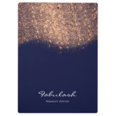 Makeup Beauty Studio Glitter Roos Gold Blue Navy Klembord (Achterkant)