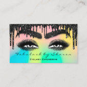 Makeup Brow Eyelash Extension QR Code Drivers Holo Visitekaartje (Voorkant)