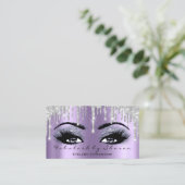 Makeup Brow Eyelash Grey Silver Paarse Drives Visitekaartje (Staand voorkant)