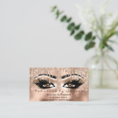 Makeup Brown Eyebrow Lashes Drip Aftercare Visitekaartje (Staand voorkant)